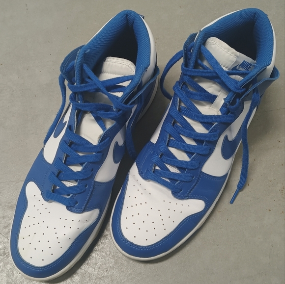 Nike Blue White Mid Dunks Men's Size 12 - Picture 6 of 8